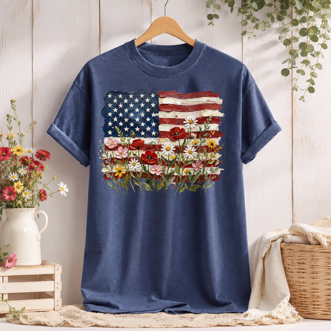 Floral Flag Tee