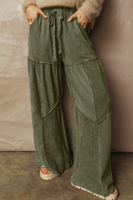 Olive Wide Leg Pants