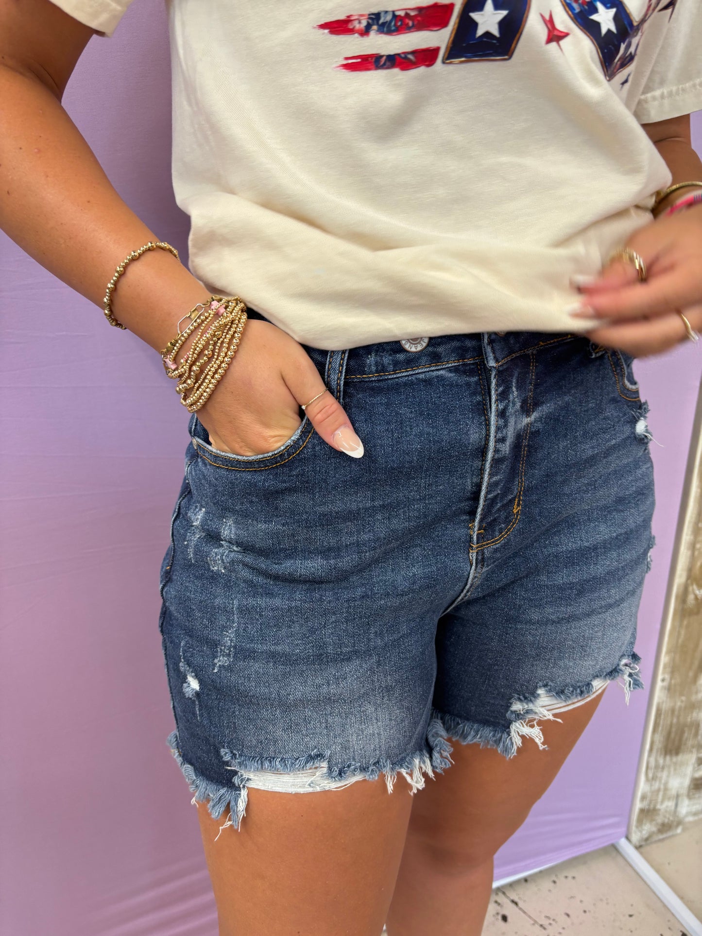 River Ready Denim Shorts