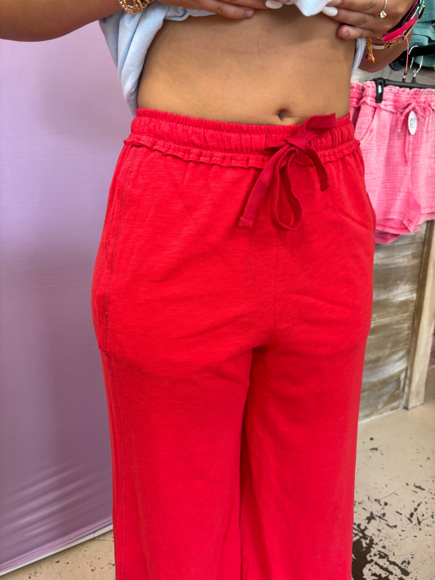 Cherry Red Pants