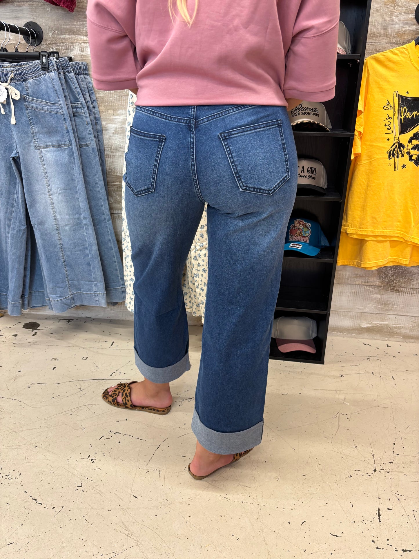 Studded & Stunning Cuffed Jeans