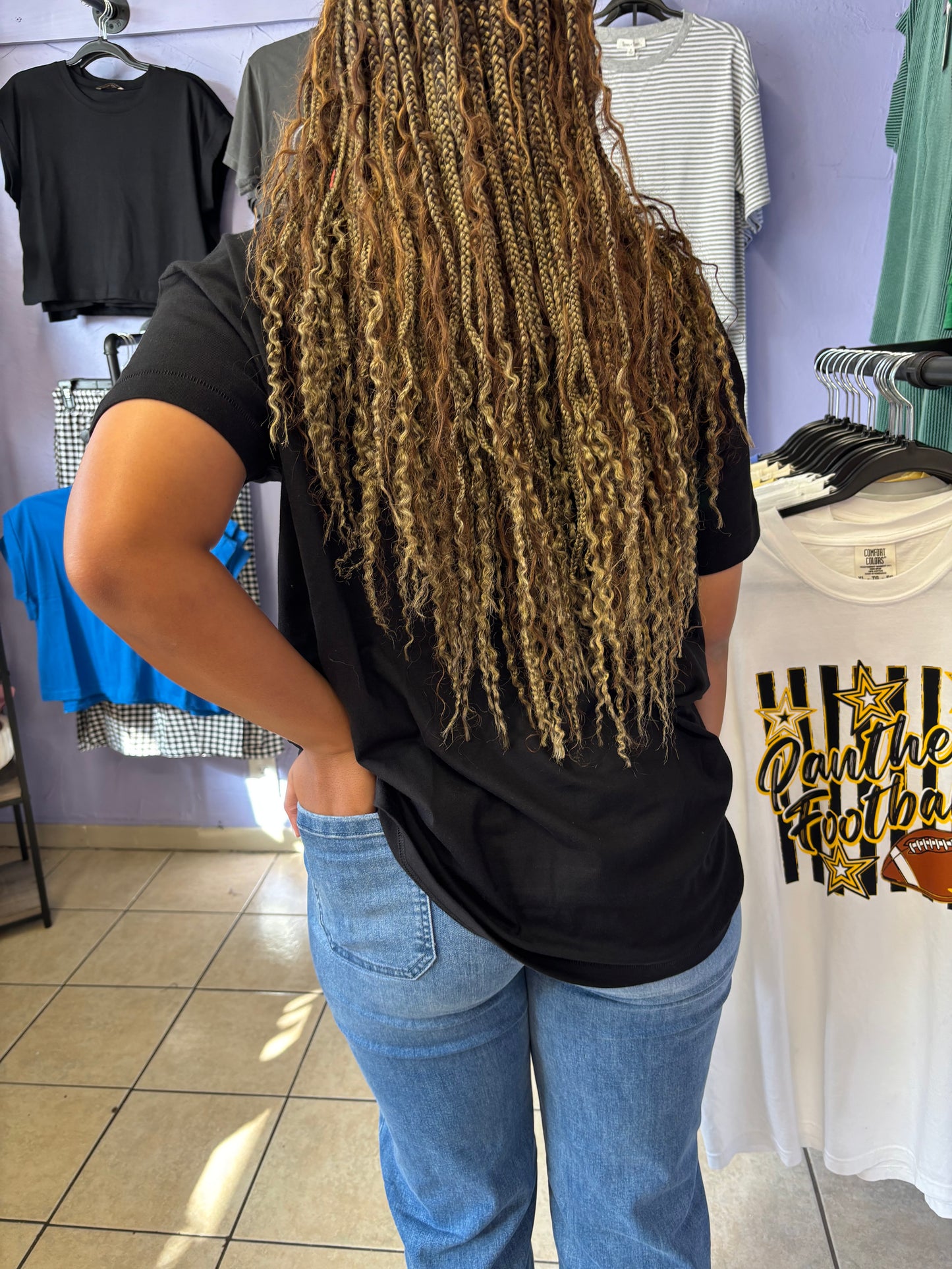 Black Hi-Lo Tee