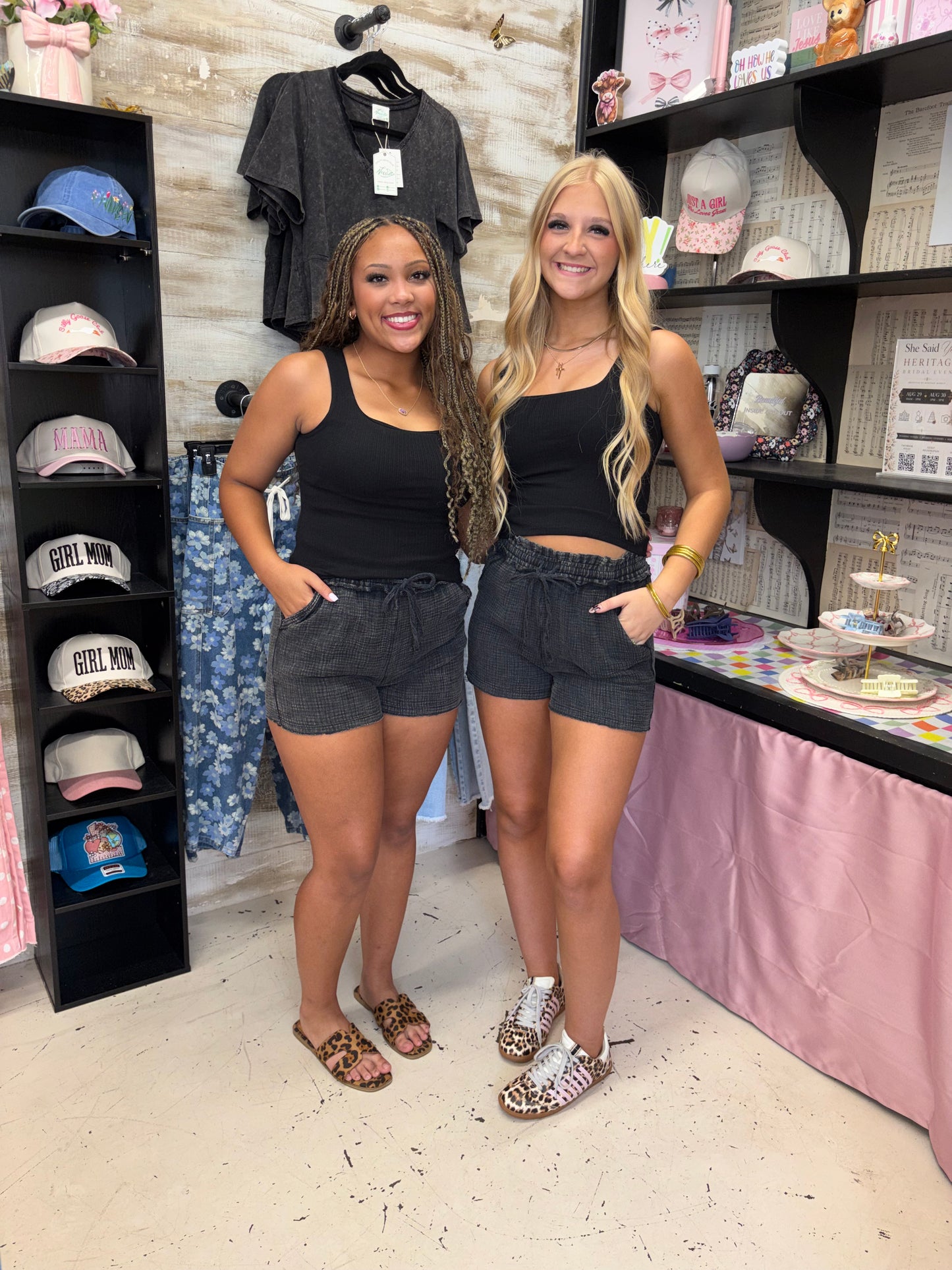 Black Gauze Shorts