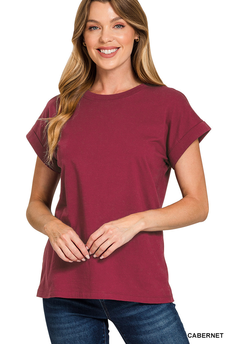 Everyday Tee in Maroon