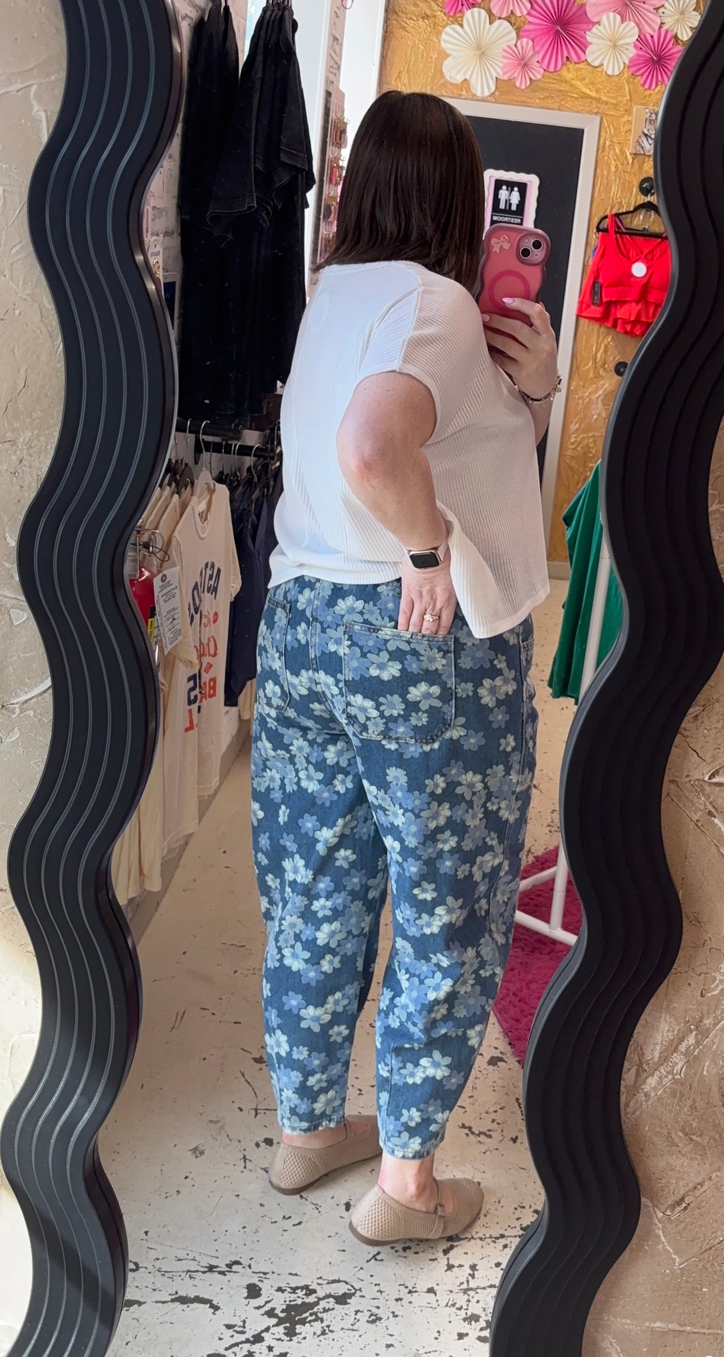 Sweet Blossom Barrel Jeans