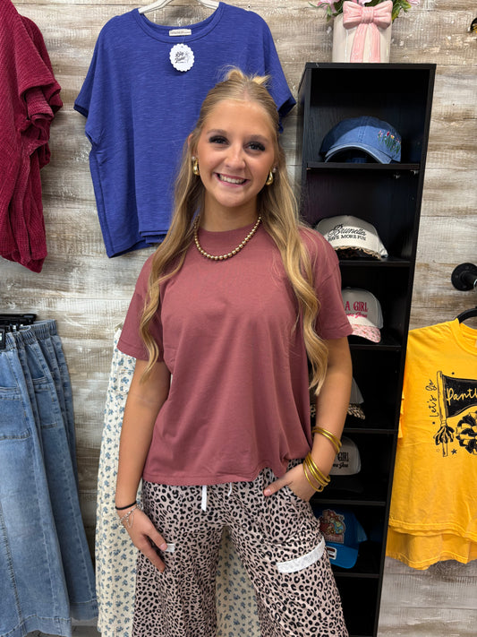 Mauve Hi-Lo Top