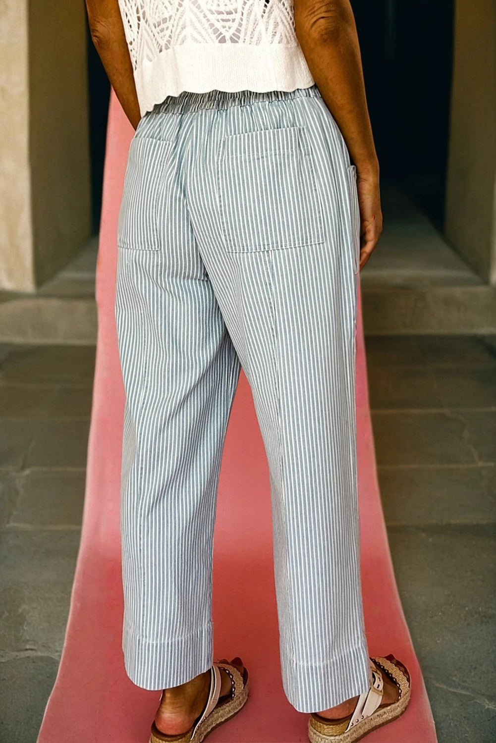 Sky Blue Pinstripe Pants