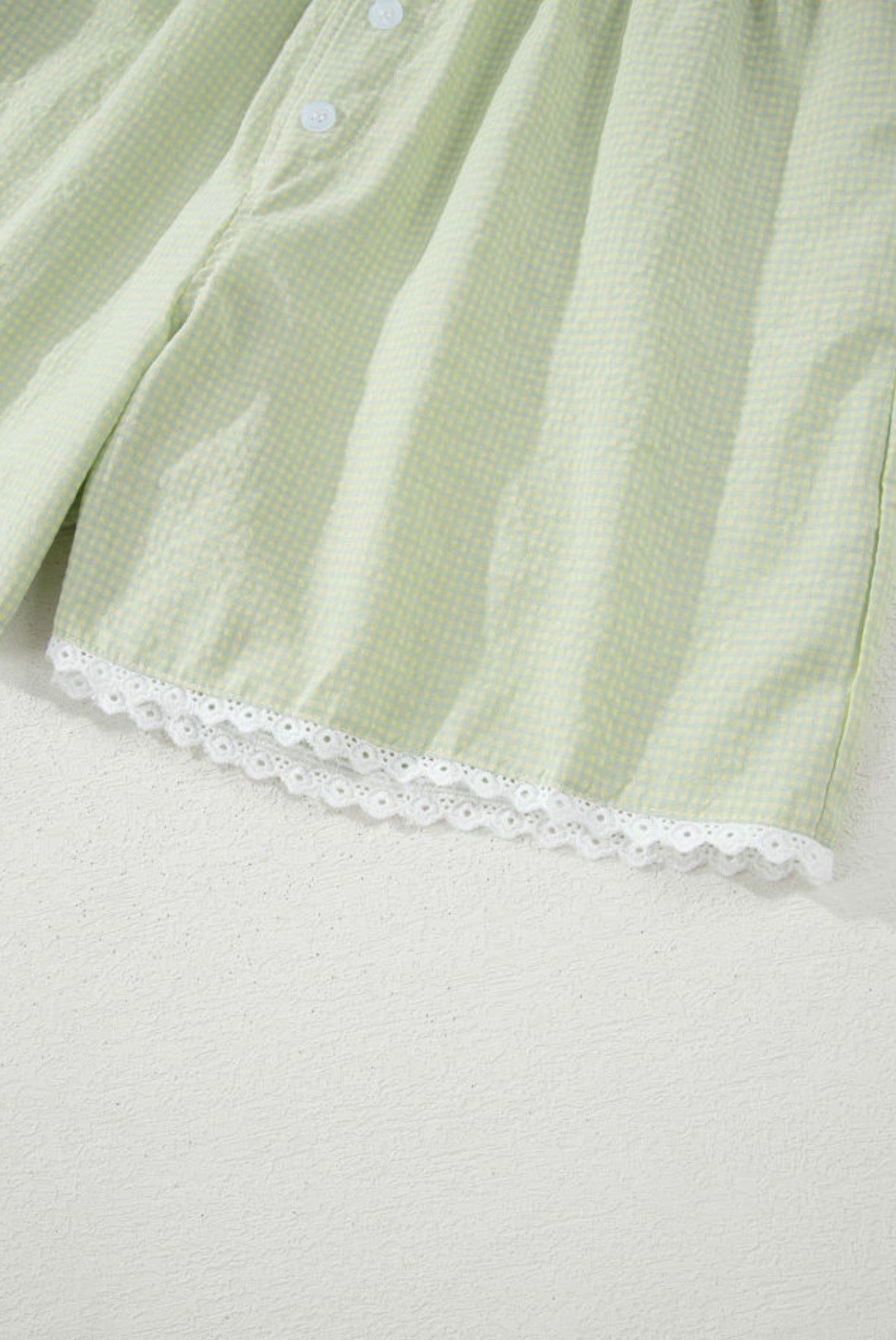 Jenna Lime Gingham Shorts