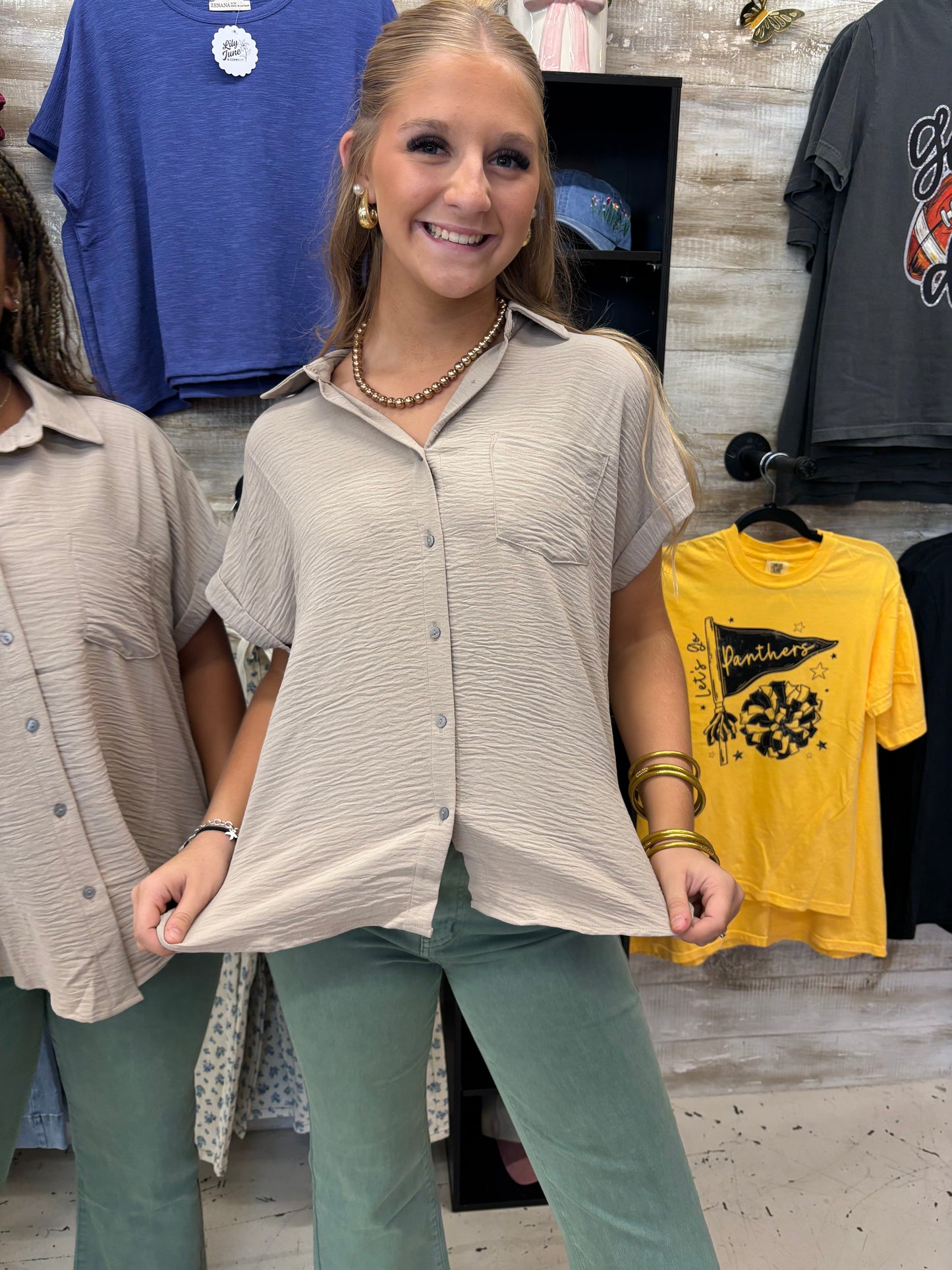 Mocha Made Button-Down Top