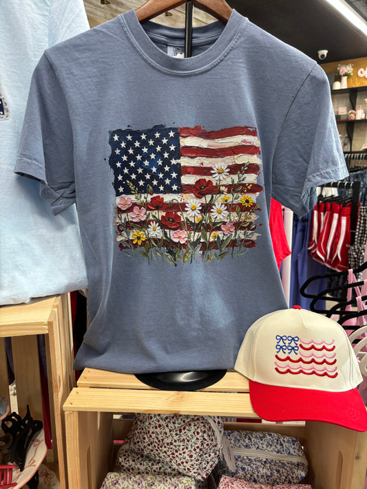 Floral Flag Tee