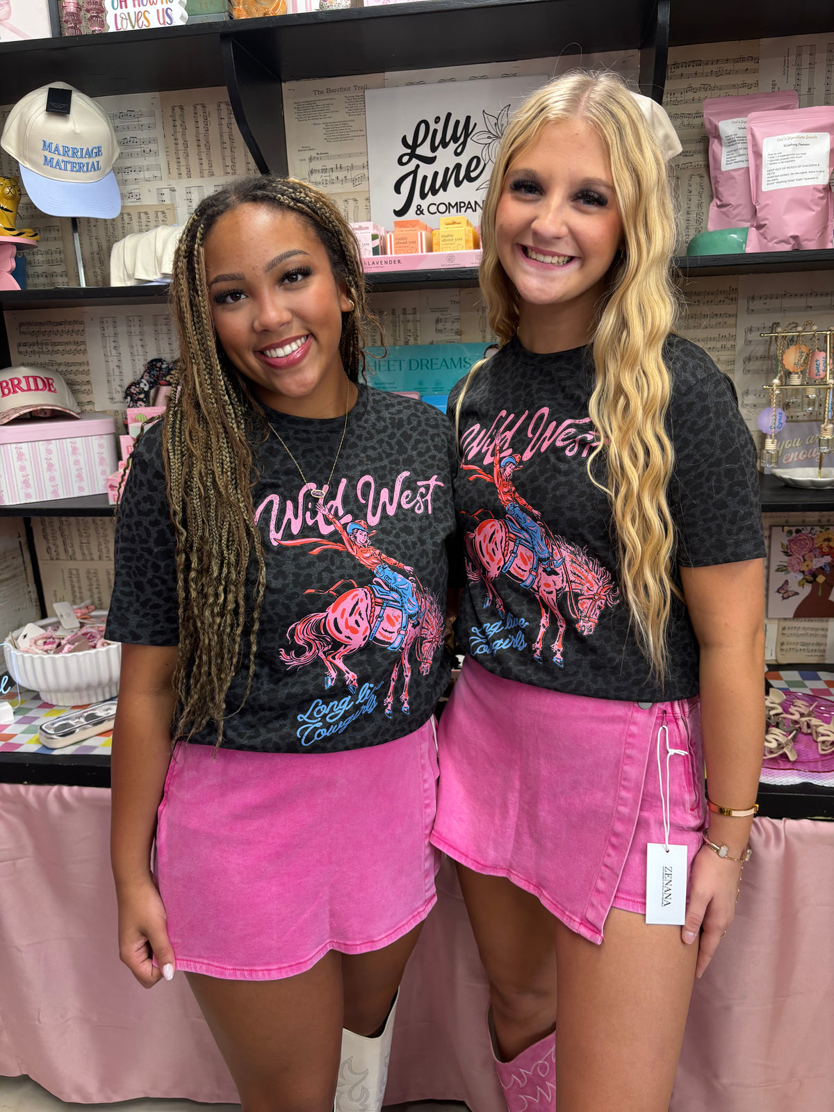 Pink Denim Skort