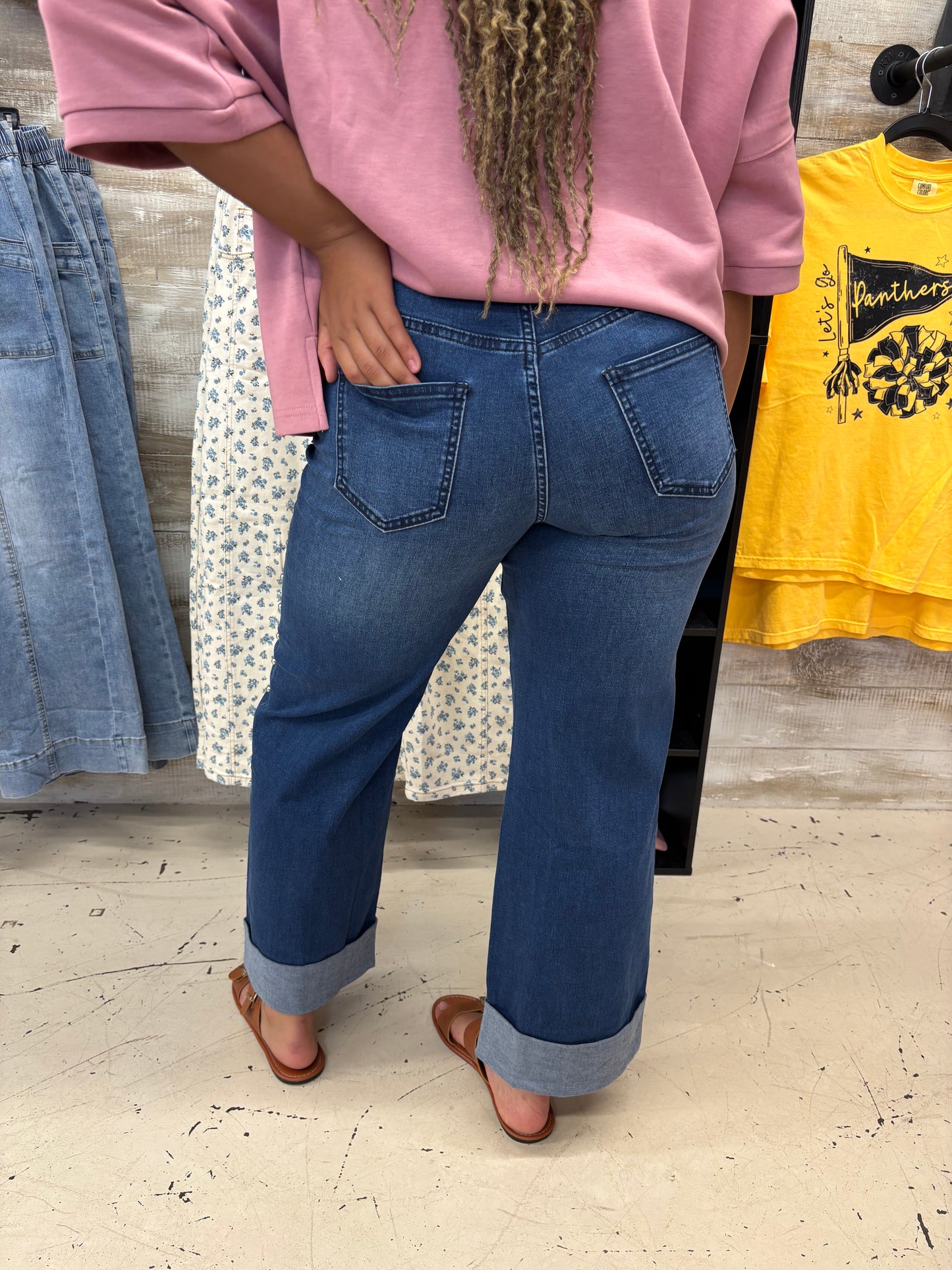 Studded & Stunning Cuffed Jeans