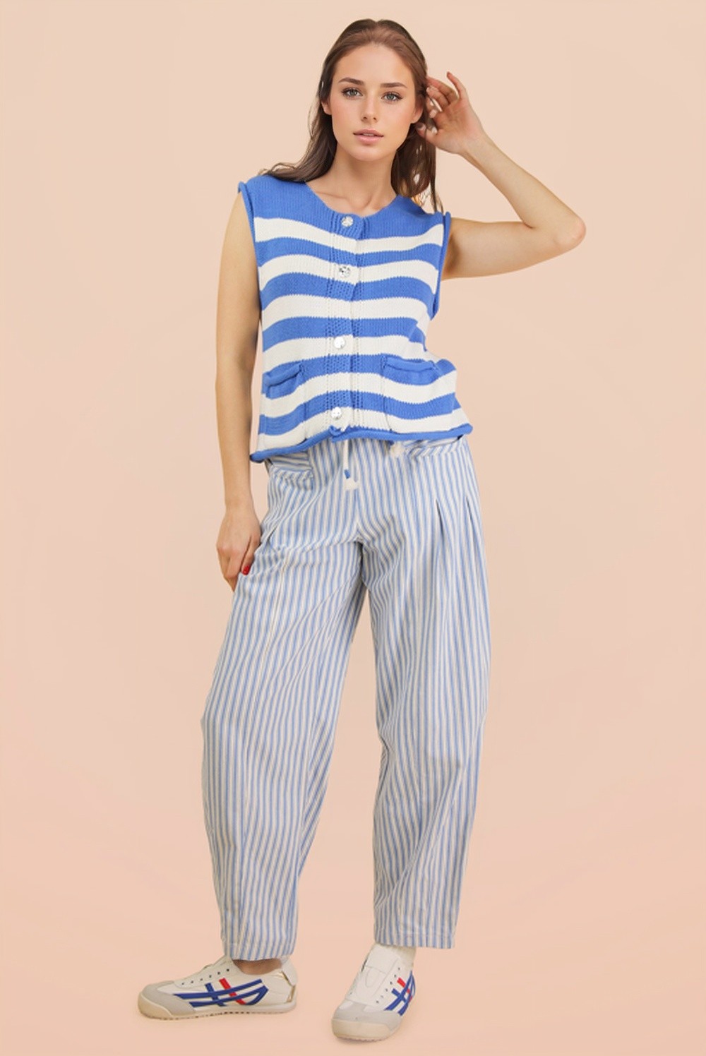 Sailor Stripe Barrel Jeans