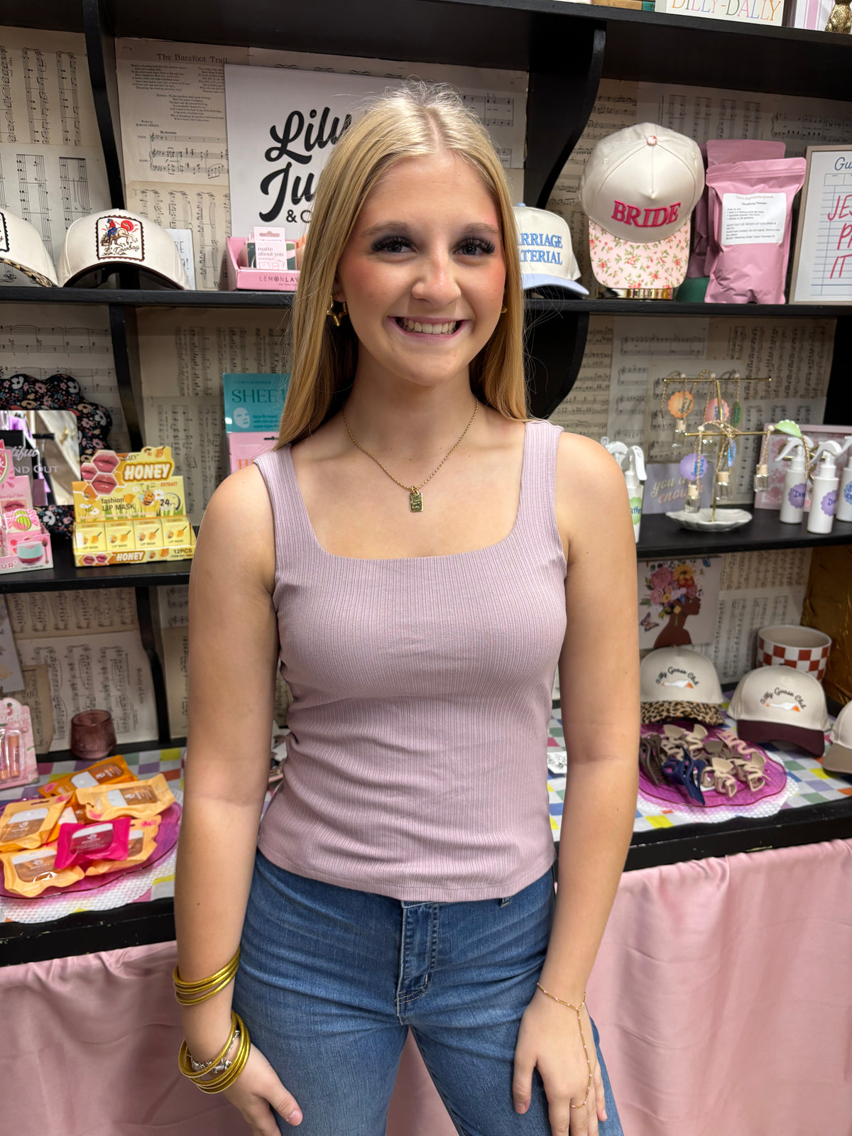 Padded Square Neck Tank