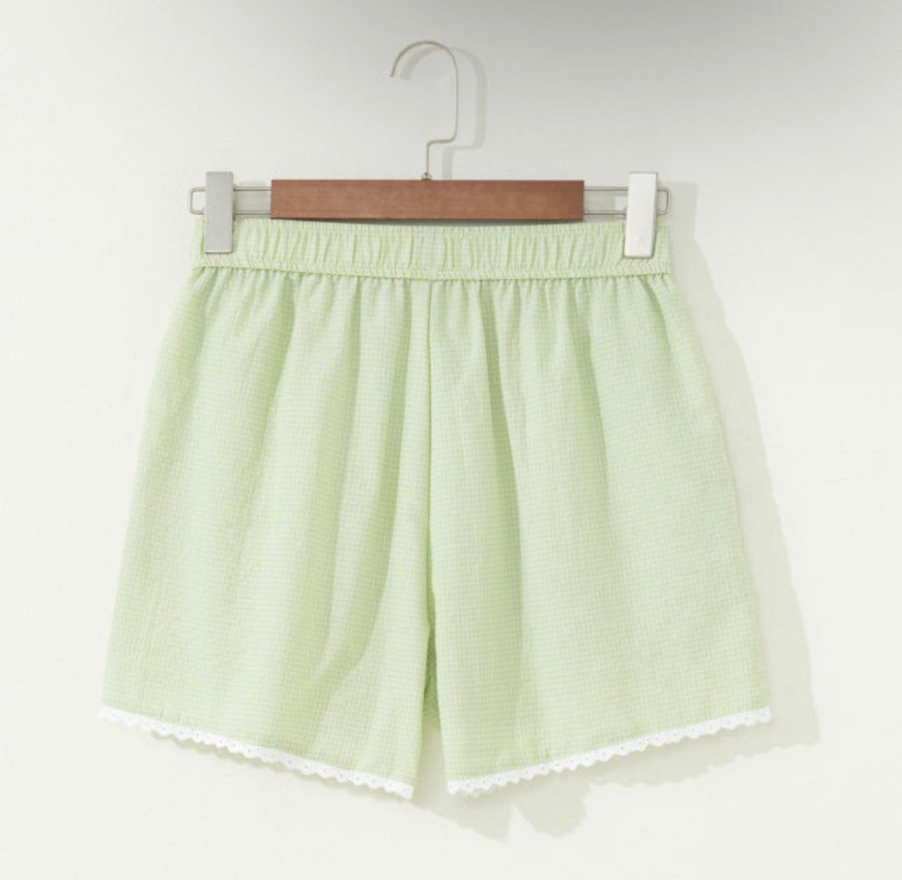 Jenna Lime Gingham Shorts