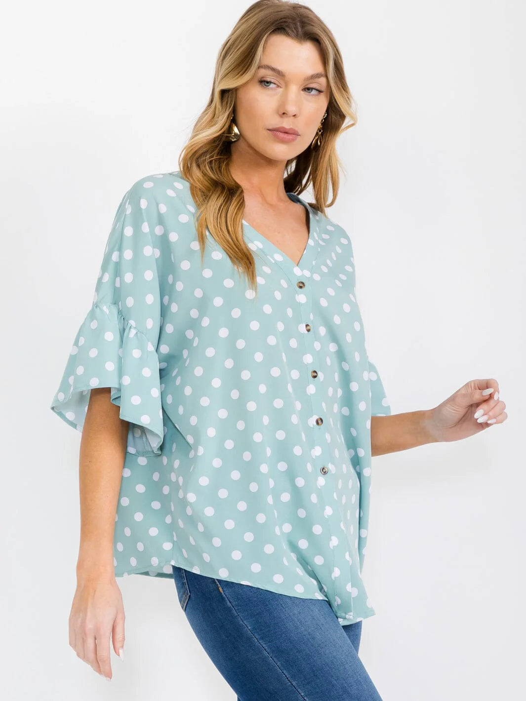 Mint Polka Dot