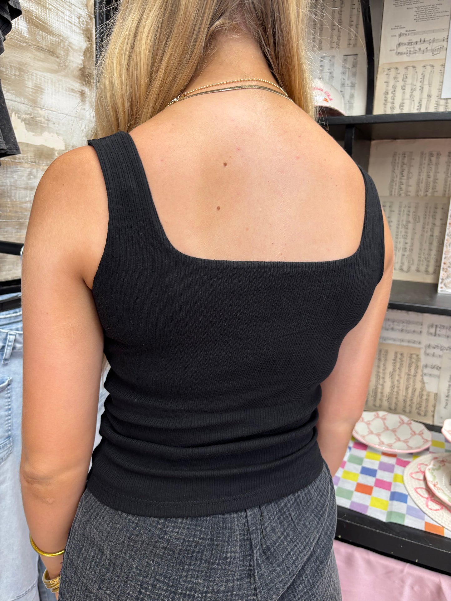 Padded Square Neck Tank