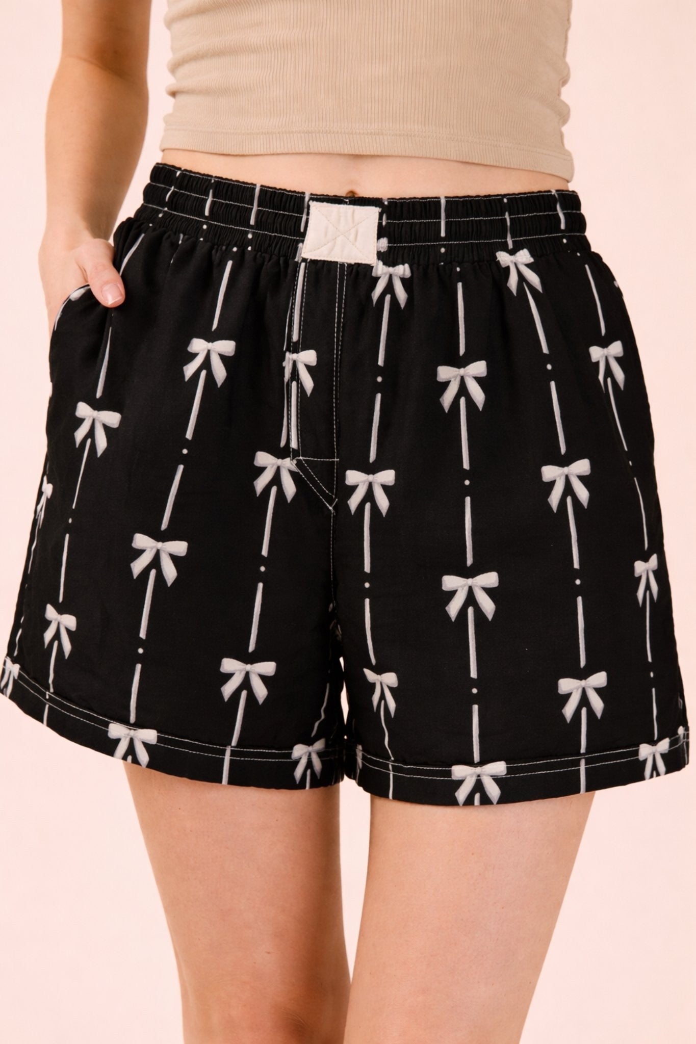 Bow Printed Shorts