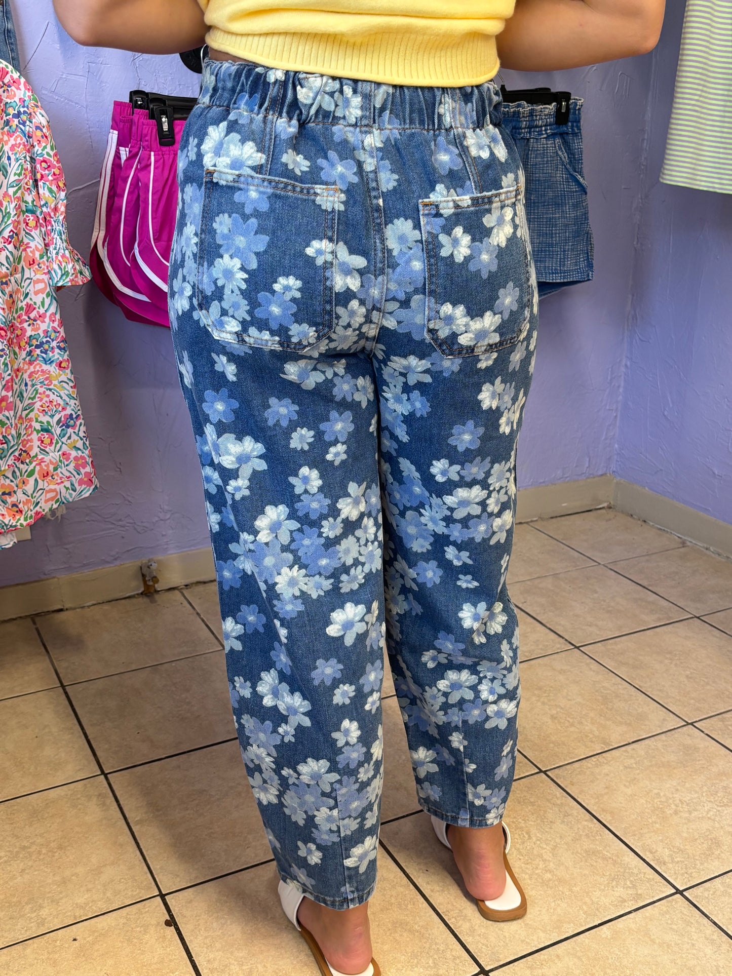 Sweet Blossom Barrel Jeans