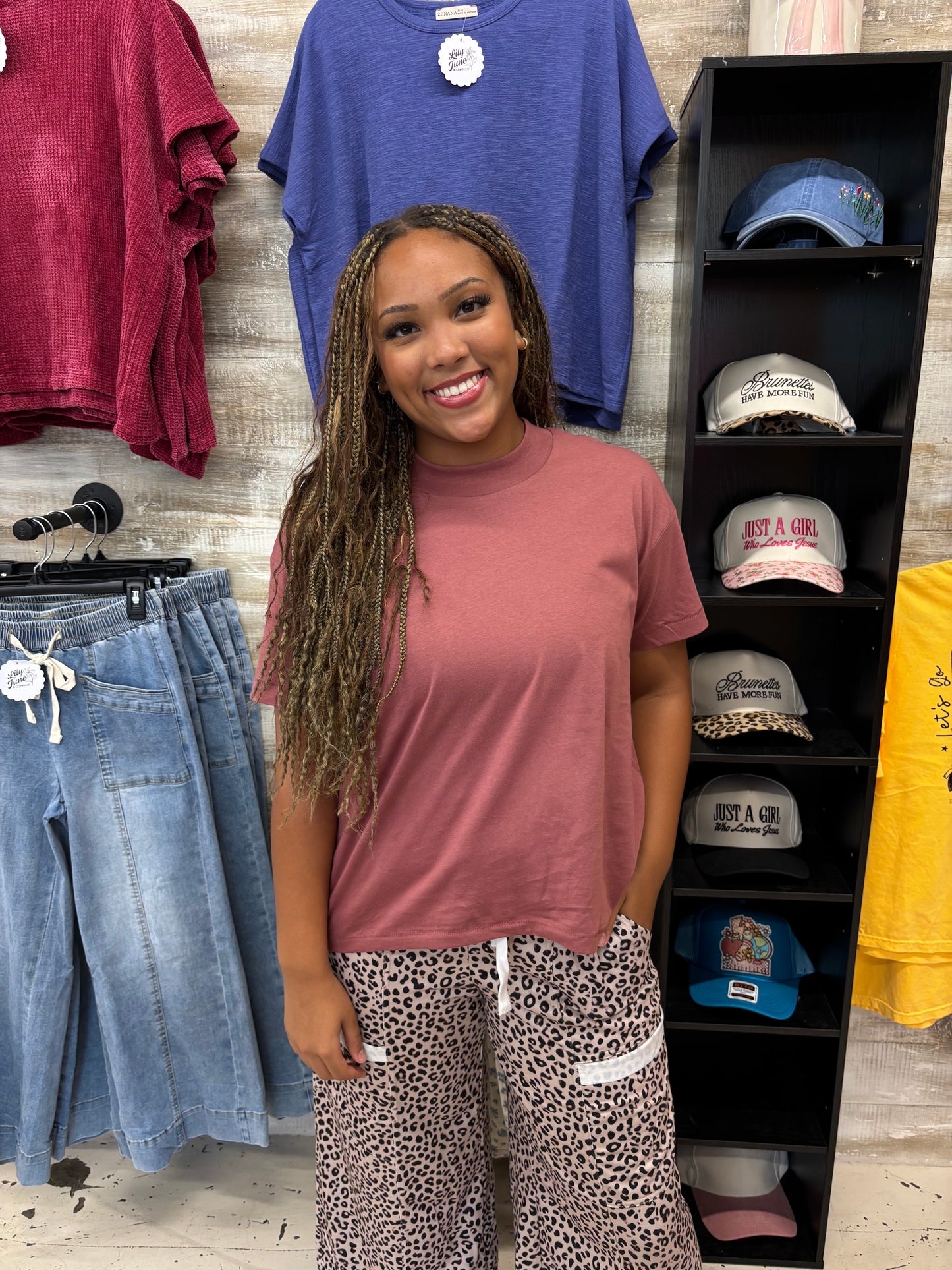 Mauve Hi-Lo Top