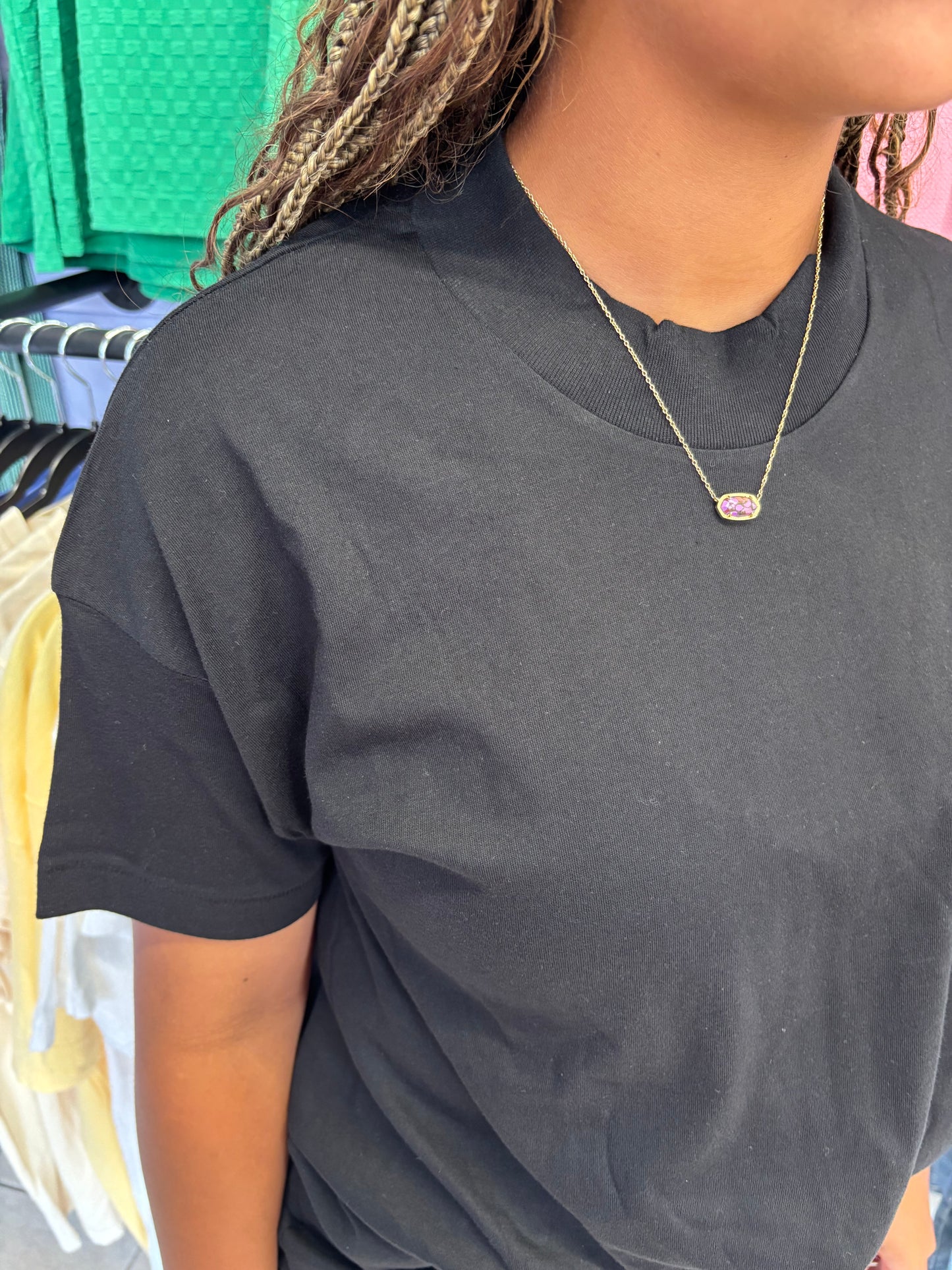 Black Hi-Lo Tee