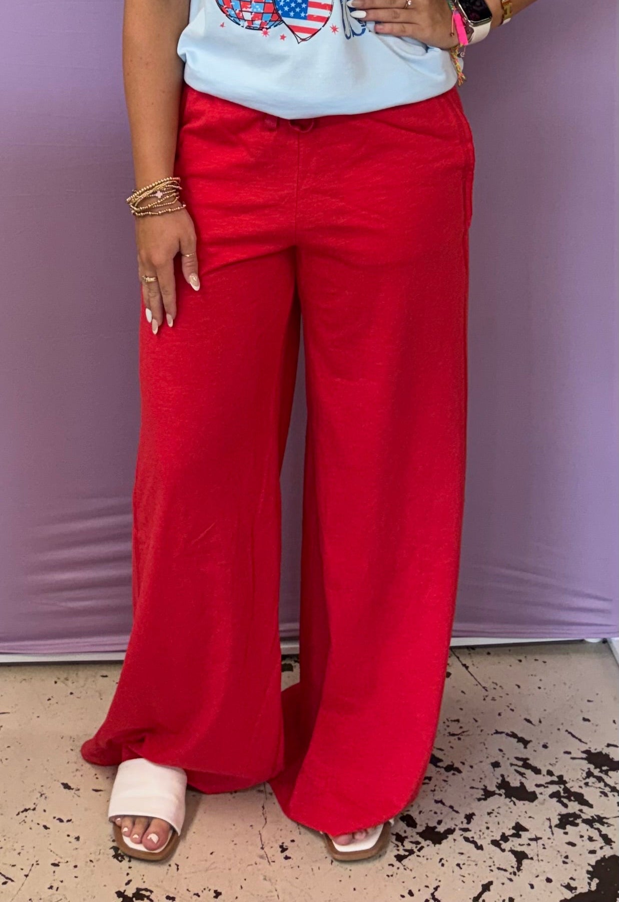Cherry Red Pants