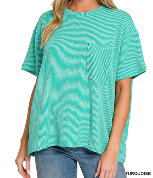 Lagoon Ribbed Tee