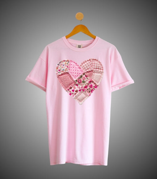 Faux Patchwork Heart