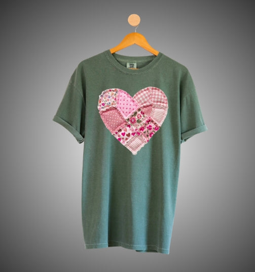 Faux Patchwork Heart