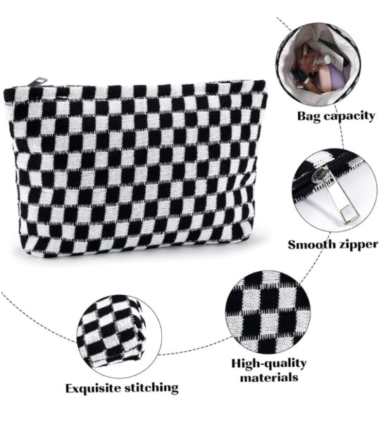 Black Checkered Bag
