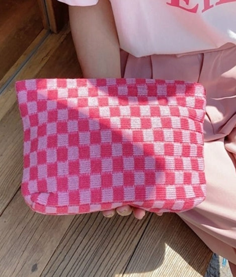 Pink Checkered Bag