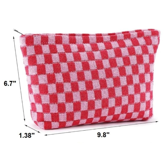 Pink Checkered Bag
