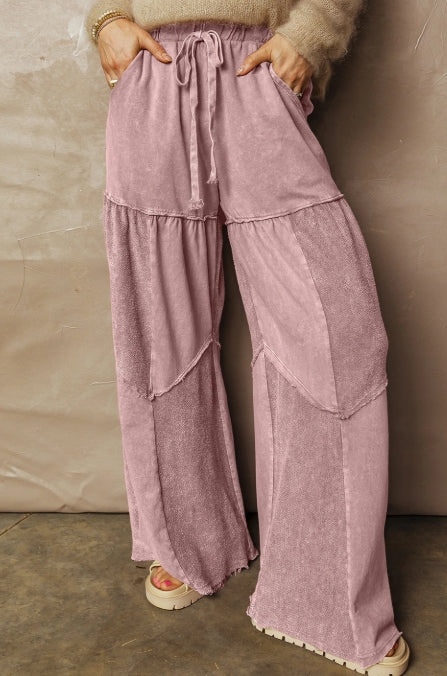 Pink Wide Leg Pants