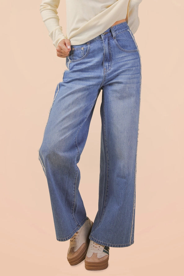 Frayed Denim Jeans